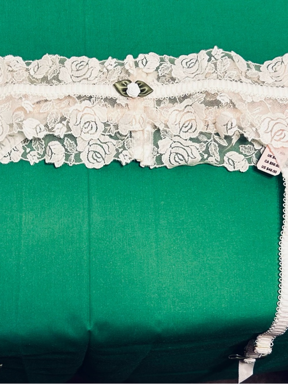 For Love & Lemons Sweetheart 4 piece set Bra, Garter Belt & 2 Things XL NWT - Picture 9 of 16
